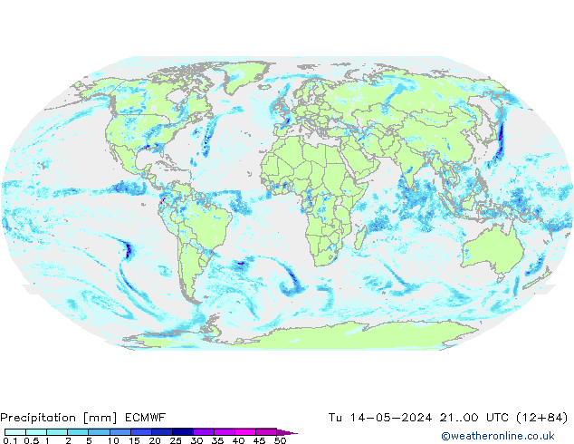precipitação ECMWF Ter 14.05.2024 00 UTC
