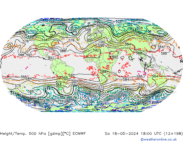Z500/Rain (+SLP)/Z850 ECMWF So 18.05.2024 18 UTC