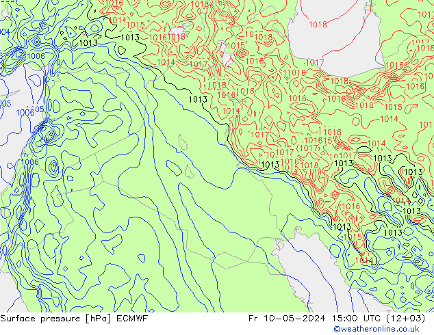 Surface pressure ECMWF Fr 10.05.2024 15 UTC