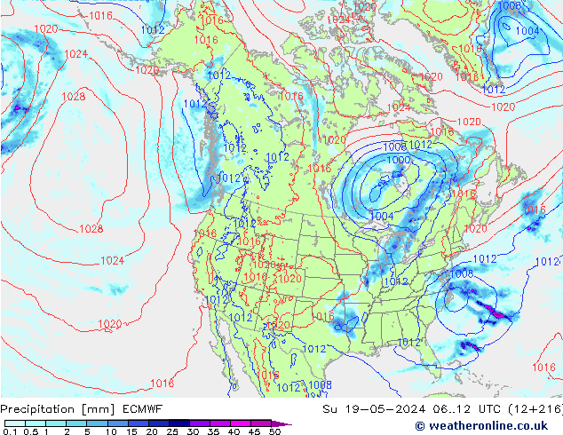 Précipitation ECMWF dim 19.05.2024 12 UTC