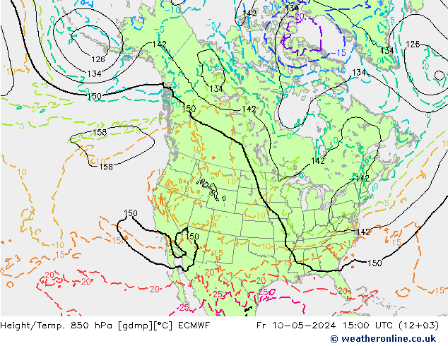 Height/Temp. 850 hPa ECMWF 星期五 10.05.2024 15 UTC