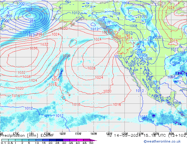 Precipitation ECMWF Tu 14.05.2024 18 UTC