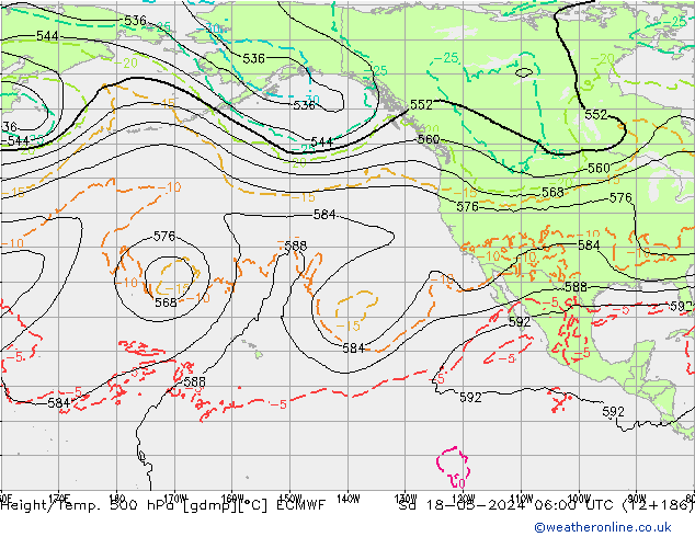 Z500/Rain (+SLP)/Z850 ECMWF sam 18.05.2024 06 UTC