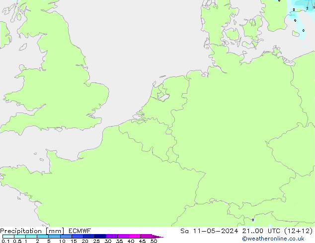 Niederschlag ECMWF Sa 11.05.2024 00 UTC