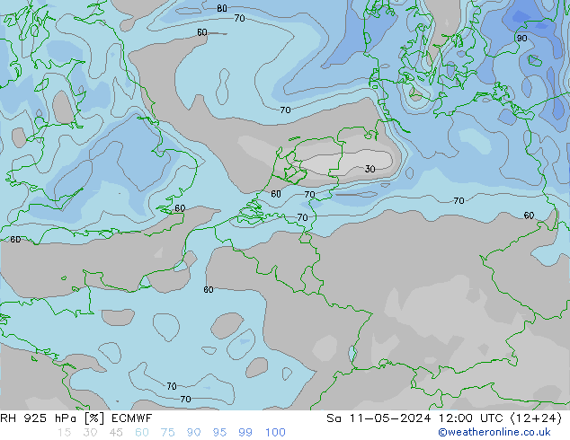 RH 925 hPa ECMWF Sa 11.05.2024 12 UTC
