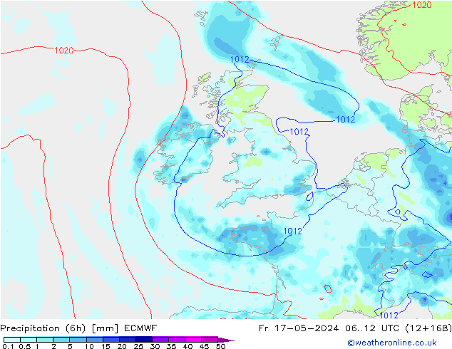 Z500/Rain (+SLP)/Z850 ECMWF Fr 17.05.2024 12 UTC