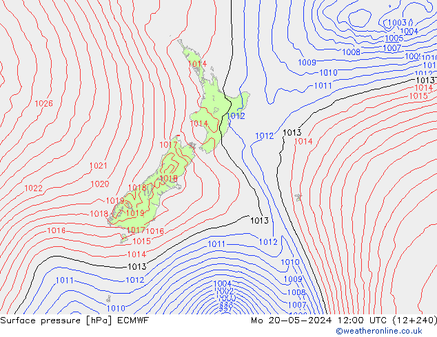 Surface pressure ECMWF Mo 20.05.2024 12 UTC