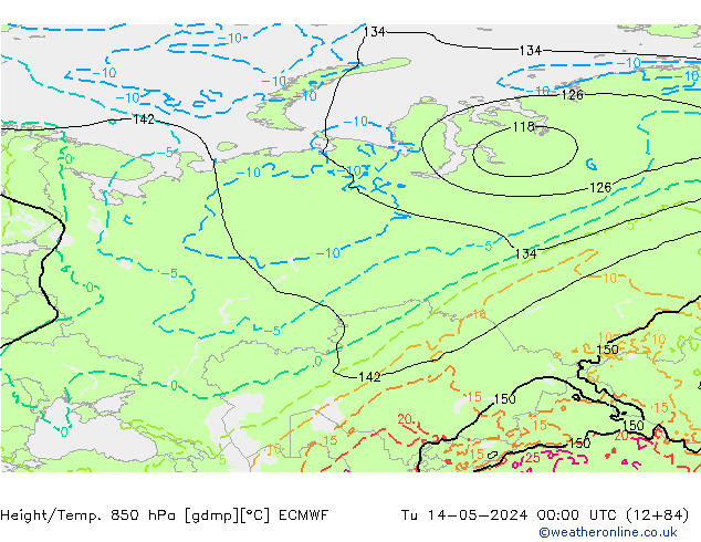 Z500/Rain (+SLP)/Z850 ECMWF Ter 14.05.2024 00 UTC