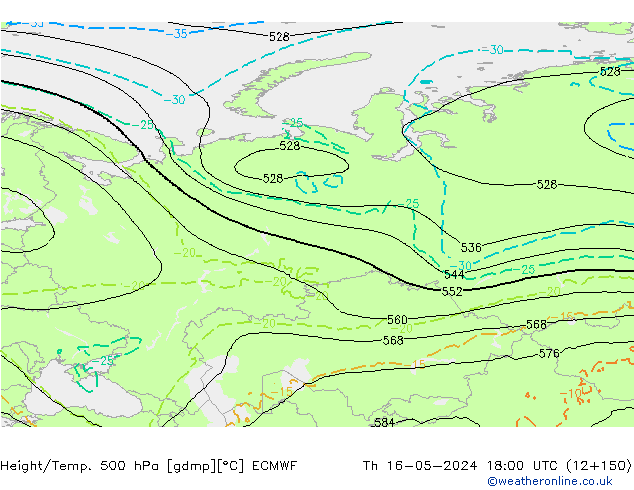 Z500/Rain (+SLP)/Z850 ECMWF ��� 16.05.2024 18 UTC