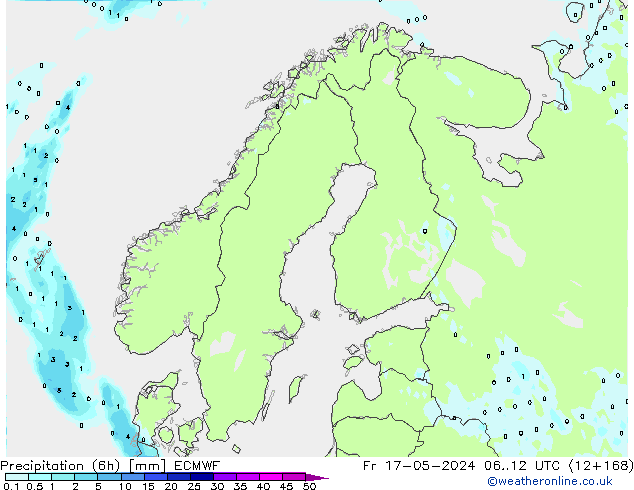 Z500/Rain (+SLP)/Z850 ECMWF пт 17.05.2024 12 UTC