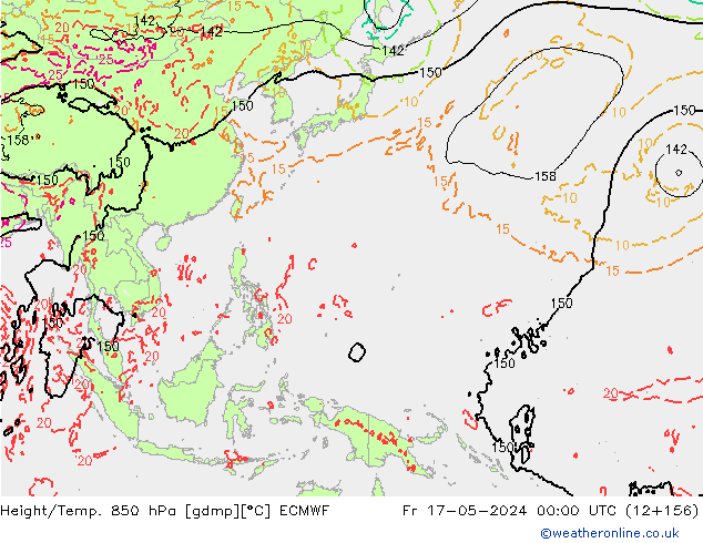 Z500/Rain (+SLP)/Z850 ECMWF Fr 17.05.2024 00 UTC