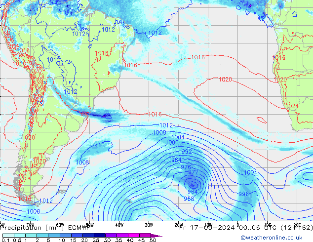 Precipitation ECMWF Fr 17.05.2024 06 UTC