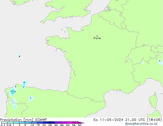 Precipitation ECMWF Sa 11.05.2024 00 UTC
