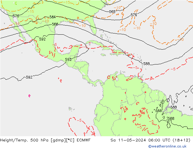 Height/Temp. 500 hPa ECMWF  11.05.2024 06 UTC