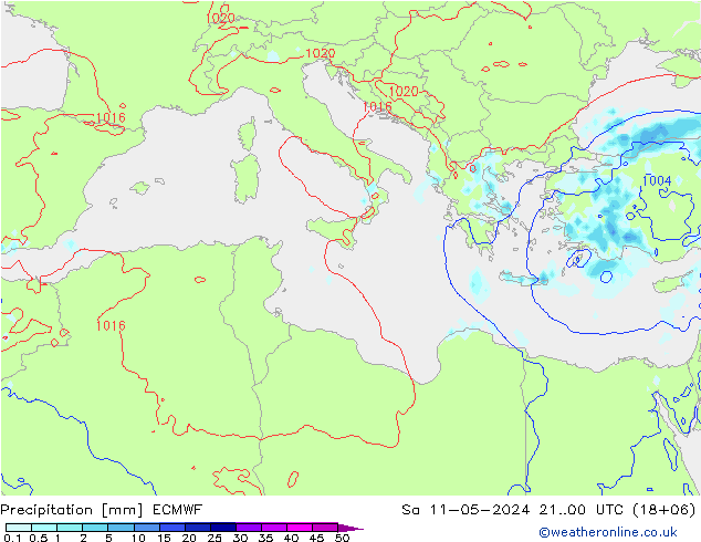 Neerslag ECMWF za 11.05.2024 00 UTC
