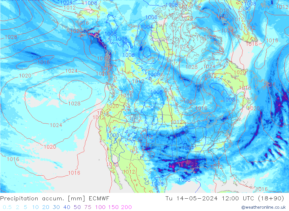 Précipitation accum. ECMWF mar 14.05.2024 12 UTC