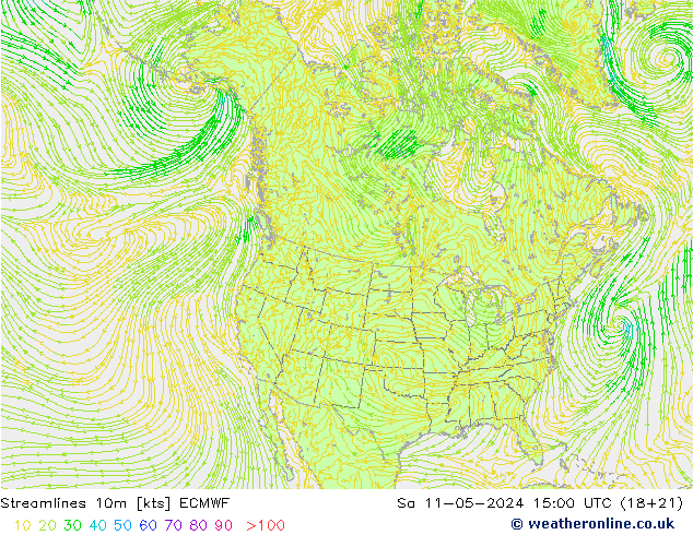 风 10m ECMWF 星期六 11.05.2024 15 UTC