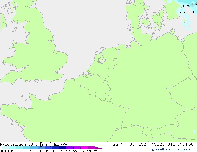 Z500/Rain (+SLP)/Z850 ECMWF sab 11.05.2024 00 UTC