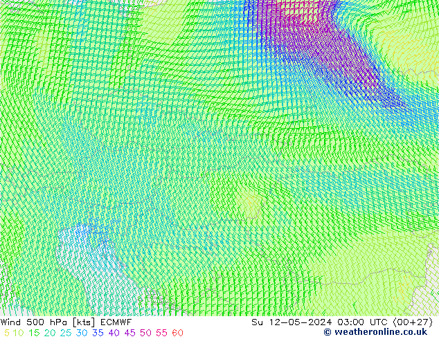 Wind 500 hPa ECMWF zo 12.05.2024 03 UTC