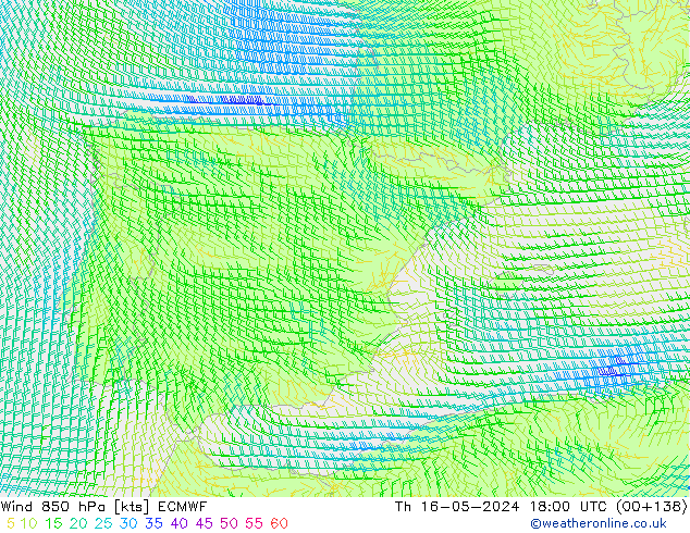 Rüzgar 850 hPa ECMWF Per 16.05.2024 18 UTC