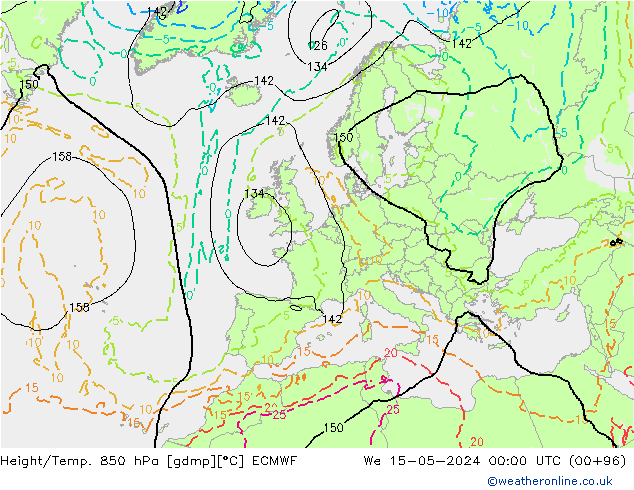 Z500/Rain (+SLP)/Z850 ECMWF ср 15.05.2024 00 UTC