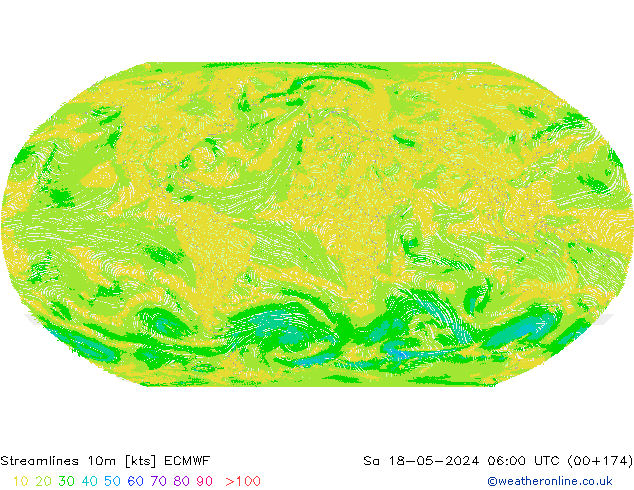 Rüzgar 10m ECMWF Cts 18.05.2024 06 UTC