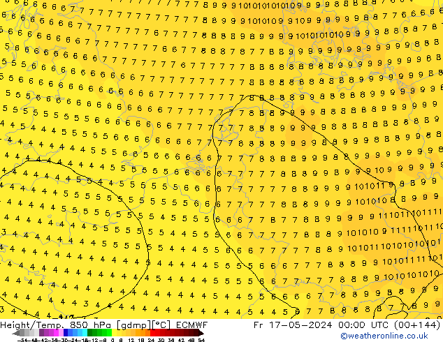 Z500/Rain (+SLP)/Z850 ECMWF pt. 17.05.2024 00 UTC