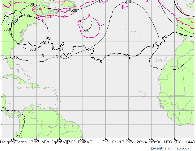 Height/Temp. 700 hPa ECMWF  17.05.2024 00 UTC