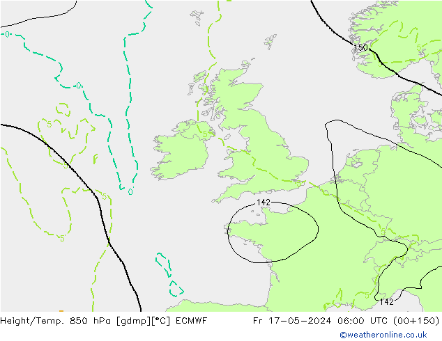 Z500/Rain (+SLP)/Z850 ECMWF  17.05.2024 06 UTC