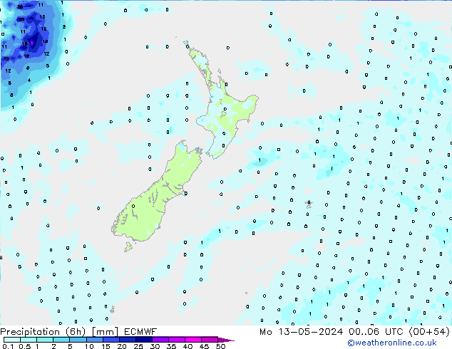 Z500/Rain (+SLP)/Z850 ECMWF Seg 13.05.2024 06 UTC