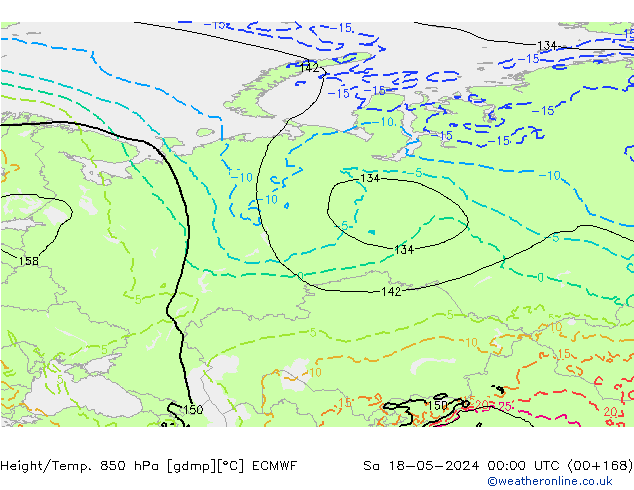Z500/Rain (+SLP)/Z850 ECMWF sáb 18.05.2024 00 UTC