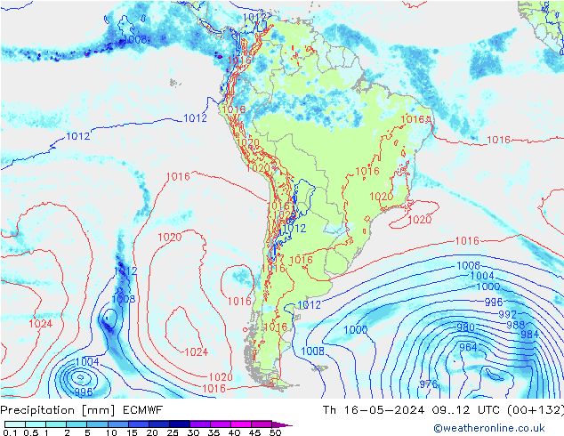 Precipitation ECMWF Th 16.05.2024 12 UTC