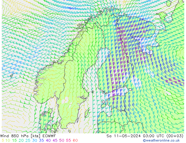 Wind 850 hPa ECMWF So 11.05.2024 03 UTC