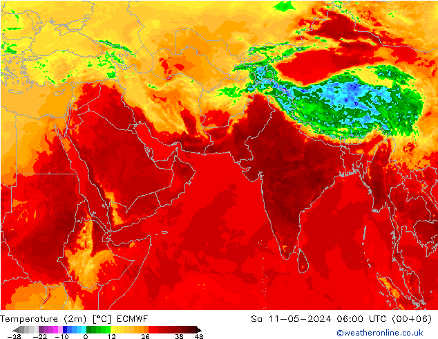 Temperature (2m) ECMWF So 11.05.2024 06 UTC