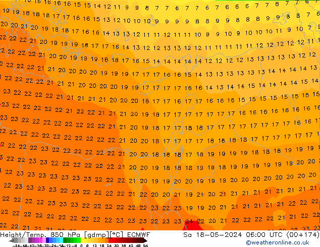 Z500/Rain (+SLP)/Z850 ECMWF So 18.05.2024 06 UTC