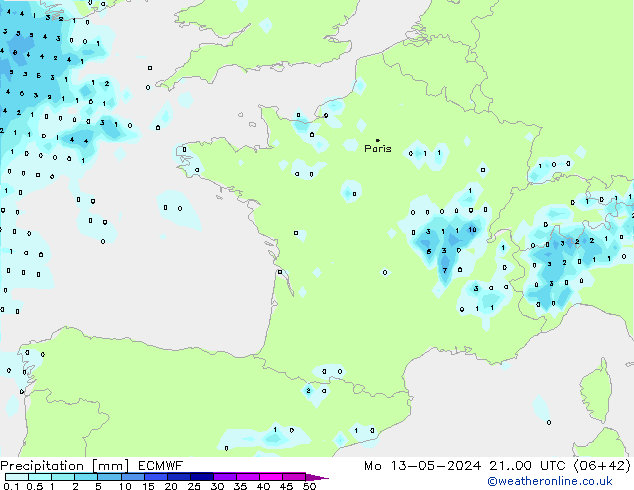Precipitación ECMWF lun 13.05.2024 00 UTC