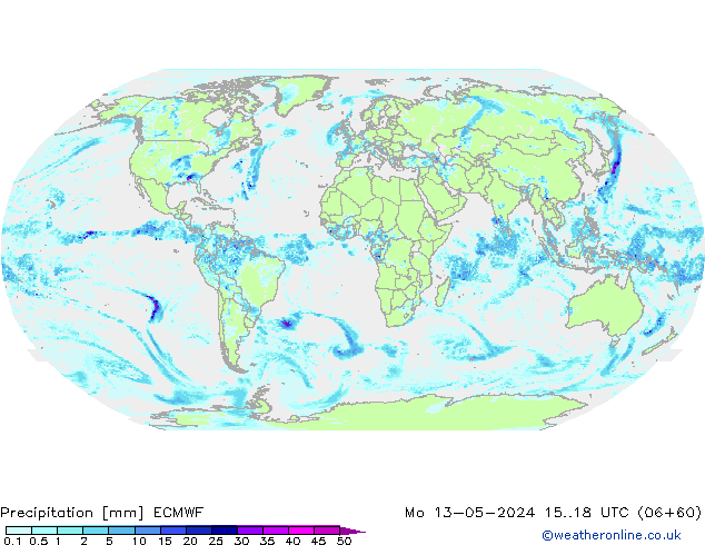Yağış ECMWF Pzt 13.05.2024 18 UTC