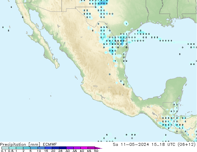 Precipitación ECMWF sáb 11.05.2024 18 UTC