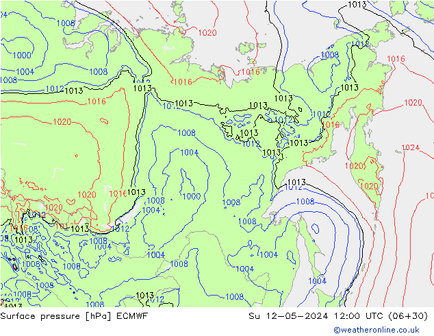 ciśnienie ECMWF nie. 12.05.2024 12 UTC