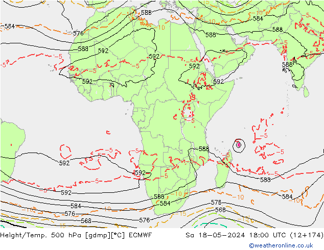 Z500/Rain (+SLP)/Z850 ECMWF So 18.05.2024 18 UTC