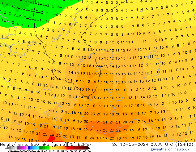 Z500/Regen(+SLP)/Z850 ECMWF zo 12.05.2024 00 UTC