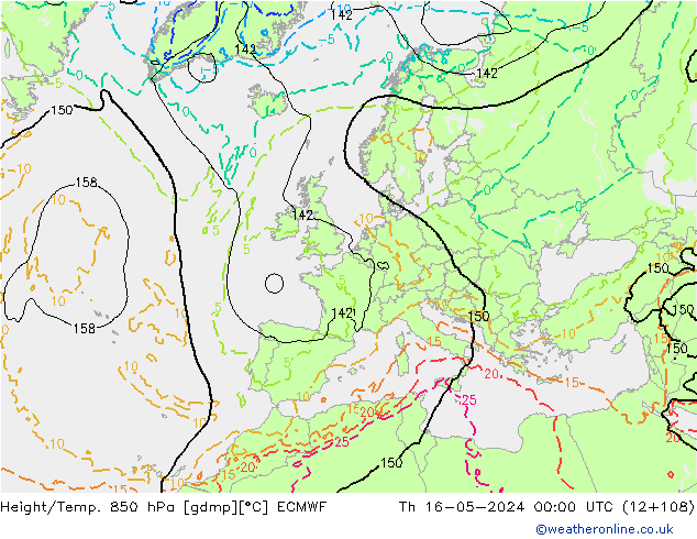 Z500/Rain (+SLP)/Z850 ECMWF Qui 16.05.2024 00 UTC