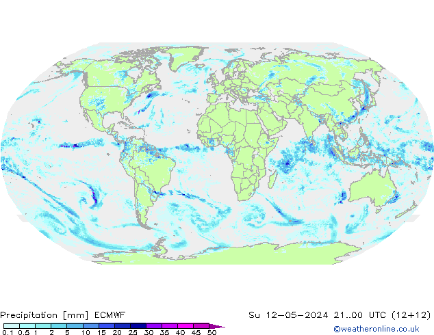 Précipitation ECMWF dim 12.05.2024 00 UTC