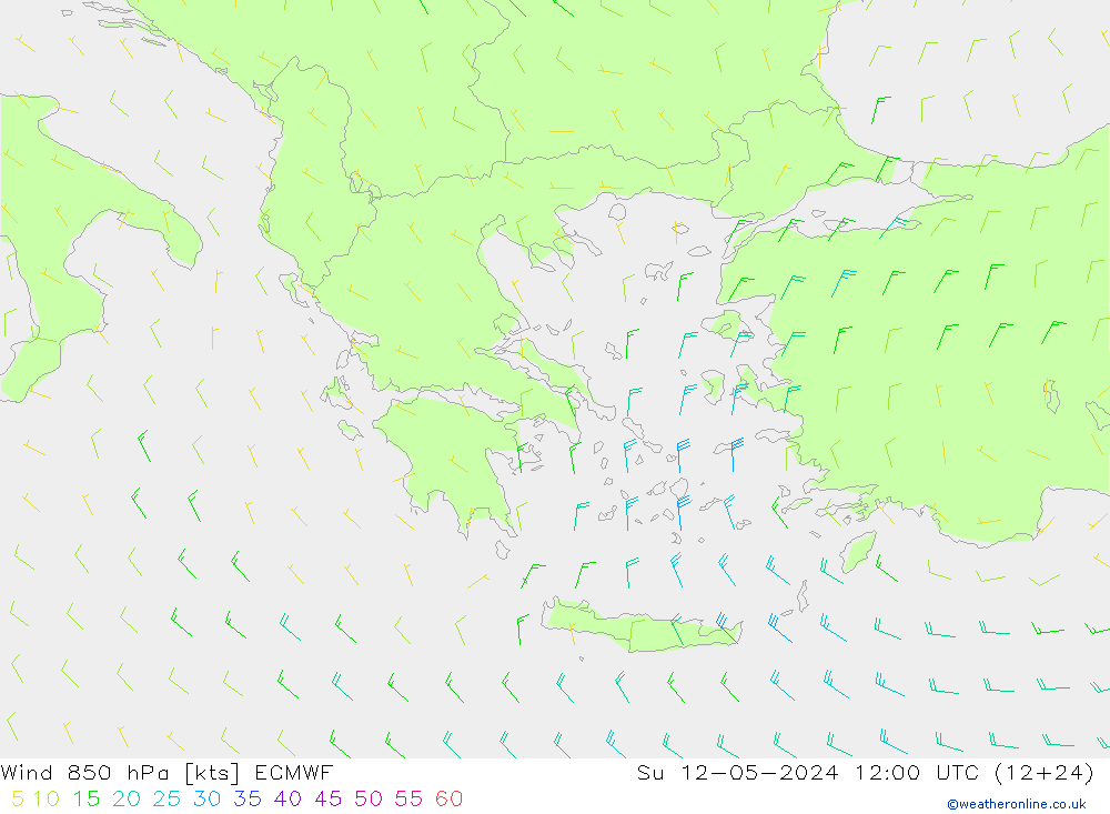 Wind 850 hPa ECMWF Su 12.05.2024 12 UTC