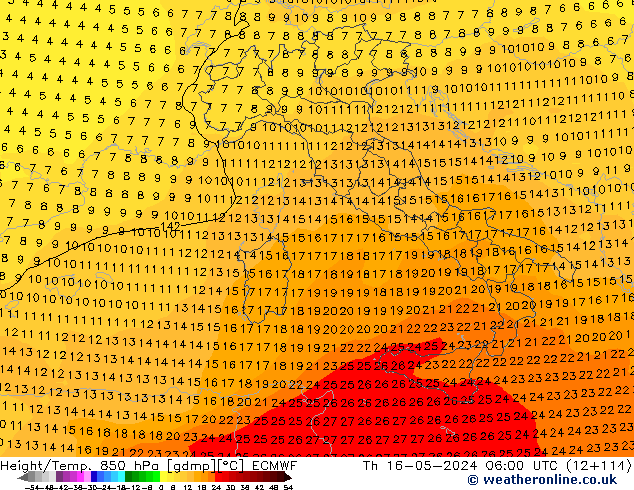 Z500/Rain (+SLP)/Z850 ECMWF  16.05.2024 06 UTC