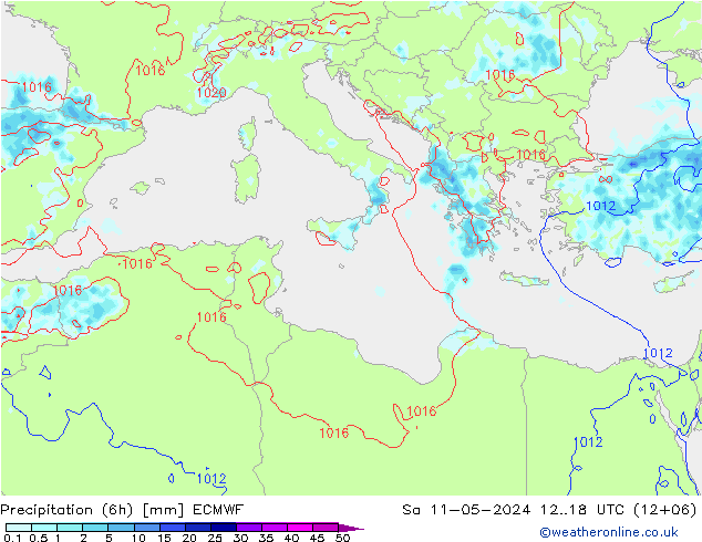 Z500/Yağmur (+YB)/Z850 ECMWF Cts 11.05.2024 18 UTC
