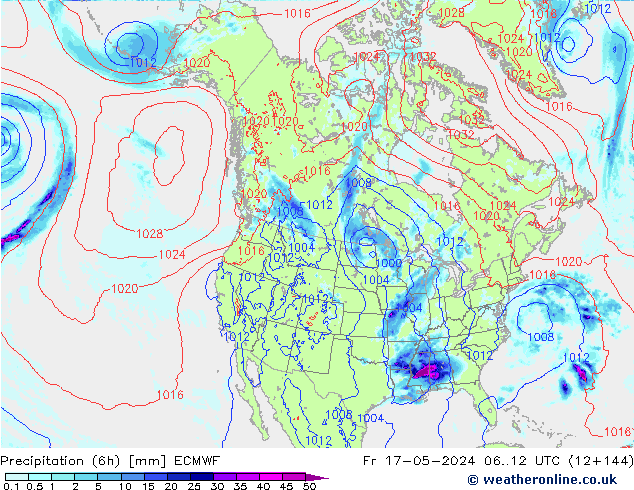 Z500/Rain (+SLP)/Z850 ECMWF Fr 17.05.2024 12 UTC