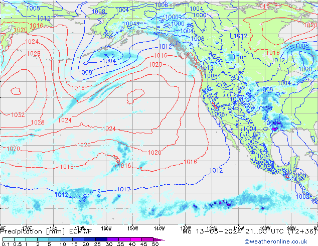 Niederschlag ECMWF Mo 13.05.2024 00 UTC