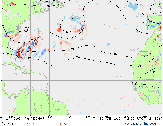 T-Adv. 500 hPa ECMWF Th 16.05.2024 18 UTC