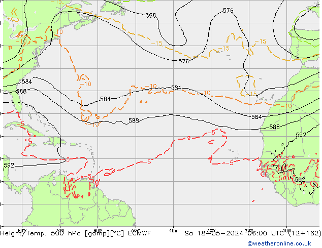 Z500/Rain (+SLP)/Z850 ECMWF So 18.05.2024 06 UTC
